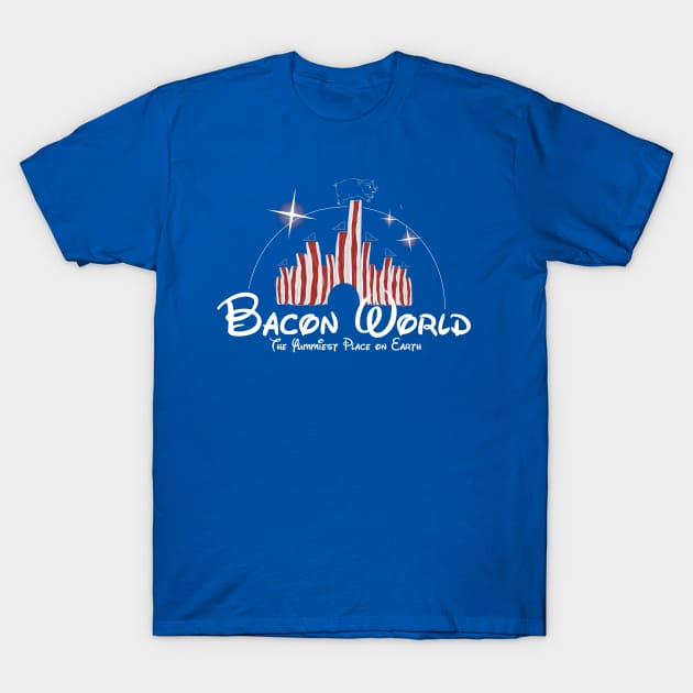 Bacon World T-Shirt by leslieharris372